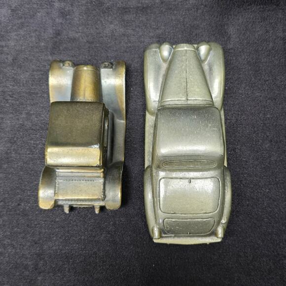 Vintage Diecast Brass Banthrico & Silver Tone La Salle Antique Car Coin Banks - Picture 6 of 11